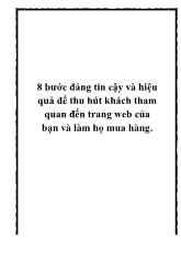 Đề tài 8 bước đáng tin cậy và hiệu quả để thu hút khách hàng tham quan đến trang web của bạn và làm họ mua hàng