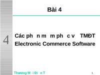 Đề tài Các phần mềm phục vụ thương mại điện tử( Electronic Commerce Software)