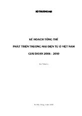 Đề tài Kế hoạch tổng thể phát triển thương mại điện tử ở Việt Nam