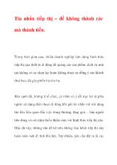 Đề tài Tin nhắn tiếp thị để không thành rác mà thành tiền