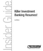Killer investment banking resumes