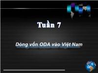 Bài giảng Dòng vốn ODA vào Việt Nam