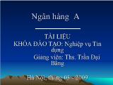Bài giảng Nghiệp vụ tín dụng trong ngân hàng thương mại