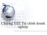 Bài giảng Tài chính doanh nghiệp: Vai trò của tài chính doanh nghiệp