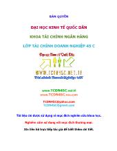 Bộ đề thi hết môn lý thuyết tài chính tiền tệ - Đặng Ngọc Đức