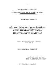 Luận văn Rủi ro tín dụng tại Ngân hàng Công thương Việt Nam, thực trạng và giải pháp