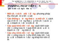 Bài giảng Phương pháp tiếp cận (phần nhiệt động kỹ thuật)
