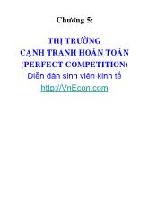 Bài giảng Thị trường cạnh tranh hoàn toàn (Perfect competition)