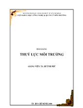 Bài giảng thuỷ lực môi trường