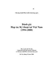 Báo cáo Tư vấn chương trình Phát triển Liên hợp quốc: Đánh giá hợp tác kỹ thuật tại Việt Nam (1994-2000)