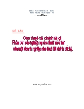 Đề tài Phân tích các nghiệp vụ cho thuê tài chính của một doanh nghiệp cho thuê tài chính bất kỳ