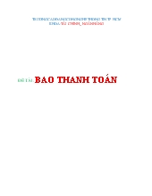 Đề tài Thanh toán quốc tế: Bao thanh toán