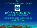 Đồ án Thiết kế bộ nguồn cho tải điện phân