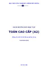 Giáo trình Toán cao cấp (A2) (dùng cho sinh viên hệ đào tạo đại học từ xa)