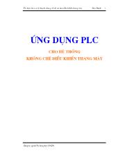 Ứng dụng PLc cho hệ thống khống chế điều khiển thang máy