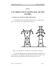 Bài giảng Các thông số của đường dây truyền tải điện