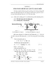 Bài giảng chương 3: Tính toán chế độ xác lập của mạng điện