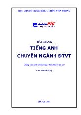 Bài giảng tiếng anh chuyên ngành điện tử viễn thông - Nguyễn Quỳnh Giao