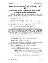 Bài giảng chương 1: Tổ chức hệ thống vi xử lý