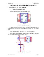 Bài giảng chương 3: Tổ chức nhập/ xuất