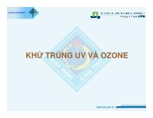 Bài giảng Khử trùng uv và ozone