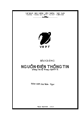 Bài giảng Nguồn điện thông tin