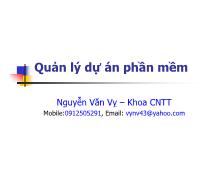 Bài giảng Quản lý dự án phần mềm - Bài 3: Lập kế hoạch dự án