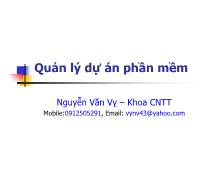 Bài giảng Quản lý dự án phần mềm - Bài 5: Điều hành dự án