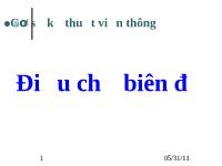 Cơ sở kỹ thuật viễn thông: Điều chế biên độ
