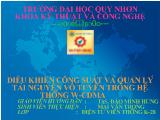 Đồ án Tốt nghiệp Điều khiển công suất và quản lý tài nguyên vô tuyến trong hệ thống W-CDMA - Mai Văn Trọng