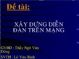 Đồ án Xây dựng diễn đàn trên mạng bằng ngôn ngữ Java