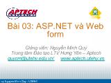 Bài giảng ASP.NET và Web form