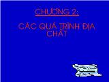 Bài giảng chương 2: Các quá trình địa chất