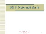 Bài giảng Cơ sở dữ liệu - Bài 6: Ngôn ngữ tân từ