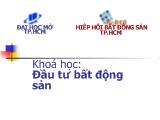 Bài giảng Giới thiệu về dòng ngân lưu và phân tích đầu tư bất động sản