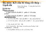 Bài giảng Kết cấu bê tông cốt thép chương 1: Khái niệm chung