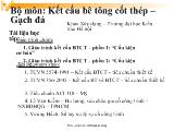 Bài giảng Kết cấu bê tông cốt thép: Gạch đá
