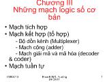 Bài giảng Kiến trúc máy tính - Chương 3: Những mạch logic số cơ bản