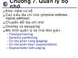 Bài giảng Kiến trúc máy tính - Chương 7: Quản lý bộ nhớ