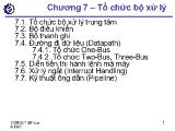 Bài giảng Kiến trúc máy tính - Chương 7: Tổ chức bộ xử lý