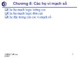 Bài giảng Kiến trúc máy tính - Chương 8: Các họ vi mạch số