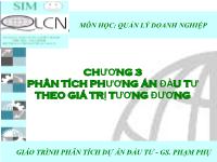 Bài giảng Phân tích phương án đầu tư theo giá trị tương đương