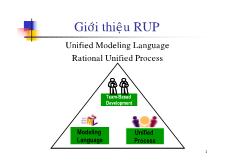 Bài giảng Phân tích và thiết kế hướng đối tượng sử dụng UML - RUP