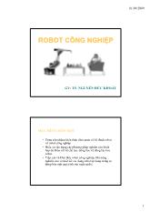 Bài giảng Robot công nghiệp - Nguyễn Đức Khoát