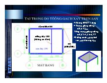 Bài giảng Tải trọng do tường gạch xây trên sàn