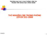 Bài giảng Thí nghiệm CBR trong phòng 22TCn 332-2006