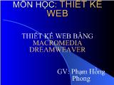 Bài giảng Thiết kế web bằng Macromedia Dreamweaver