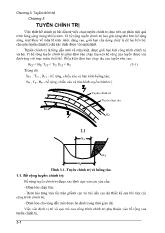 Bài giảng Tuyến chỉnh trị