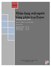 Báo cáo Nhận dạng mặt người bằng phân loại Bayes