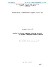 Báo cáo Tham luận thi công bê tông đầm lăn năm 2007